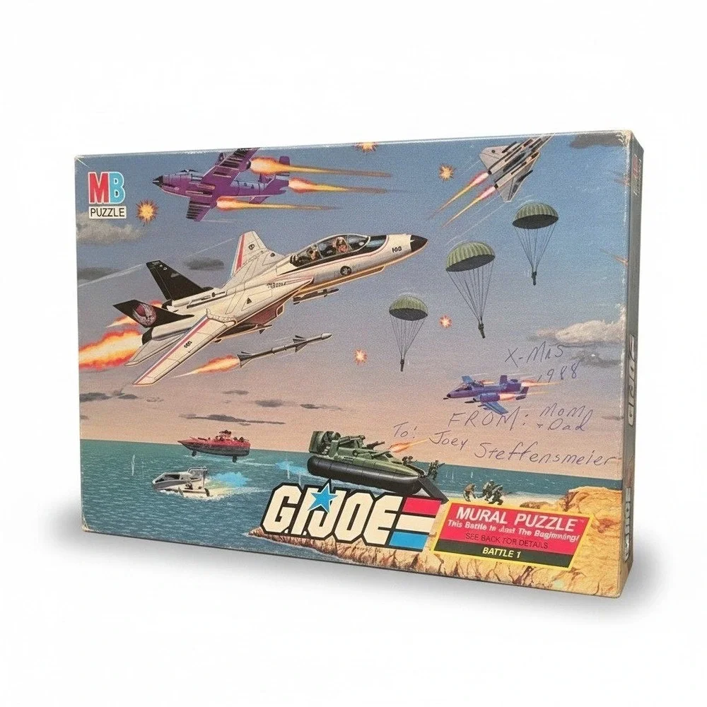 Vintage 1985 GI Joe Mural Puzzle Battle 1 Cobra Command Milton Bradley 100 Piece